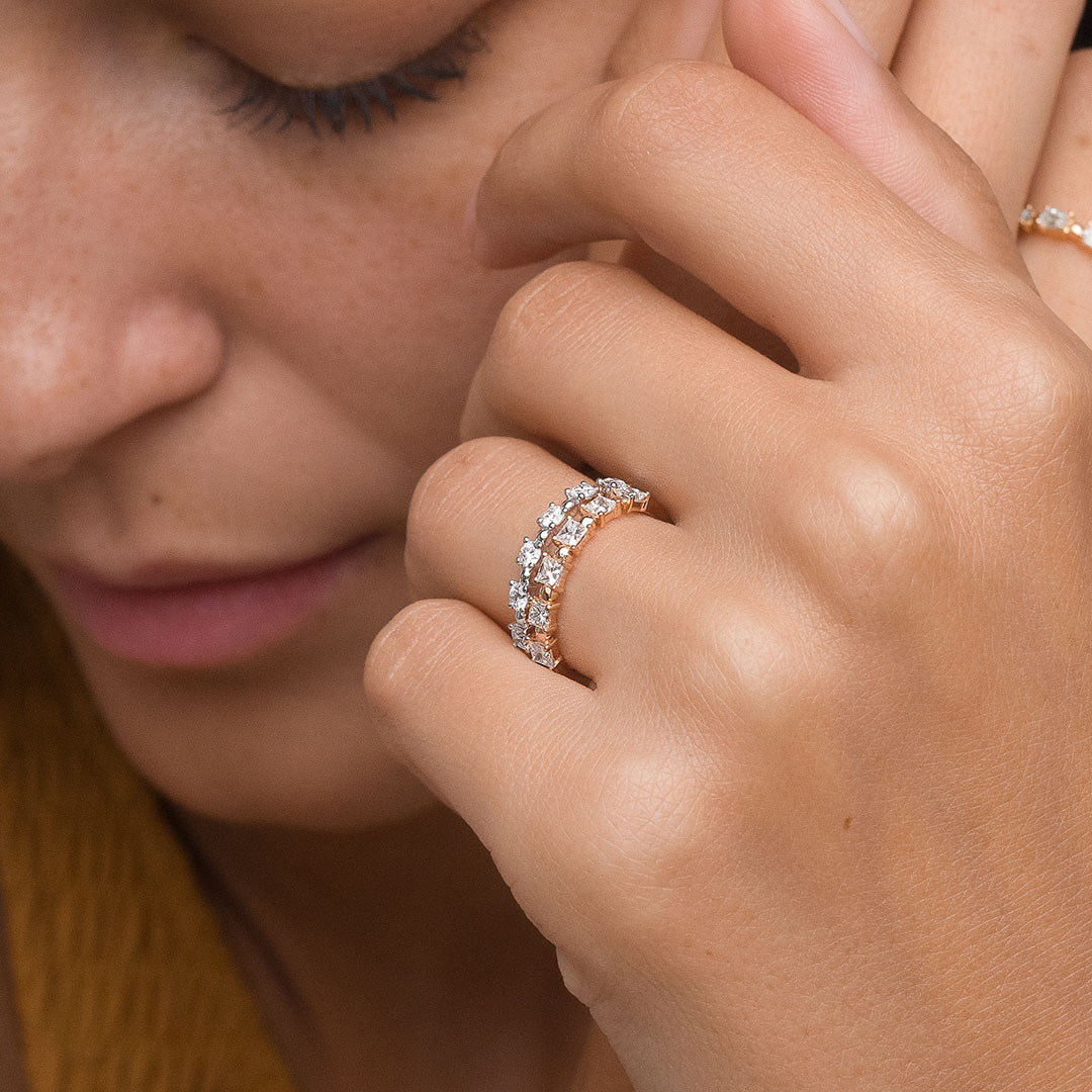 Alliance en diamants Craquantes