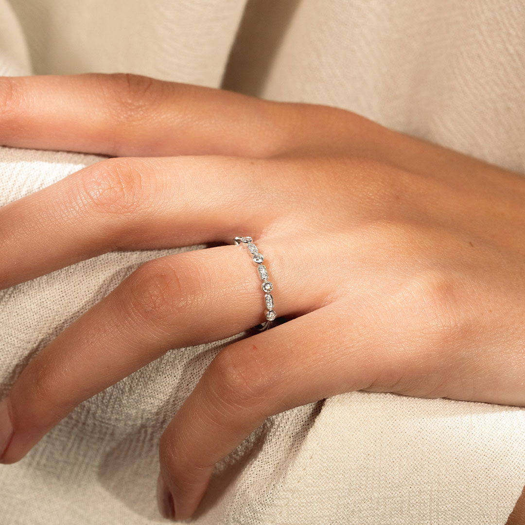 Alliance en diamants Géométrique